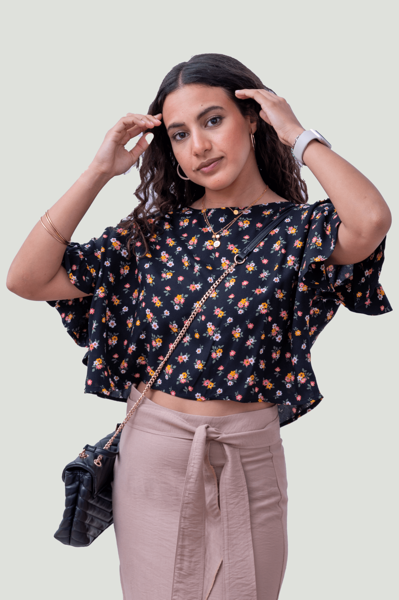 Blossom Whisper Crop Blouse - Image 3