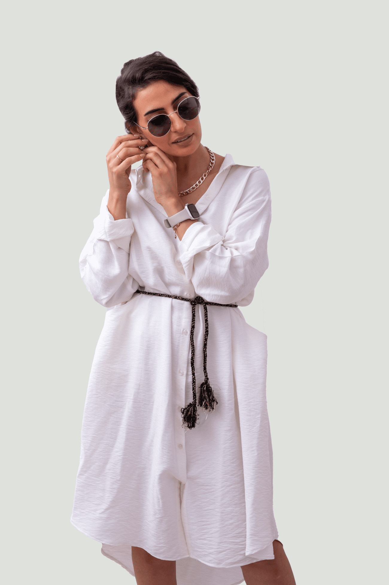 Coastal Haven White Oversized Shirt - Saltwater White - Image 3