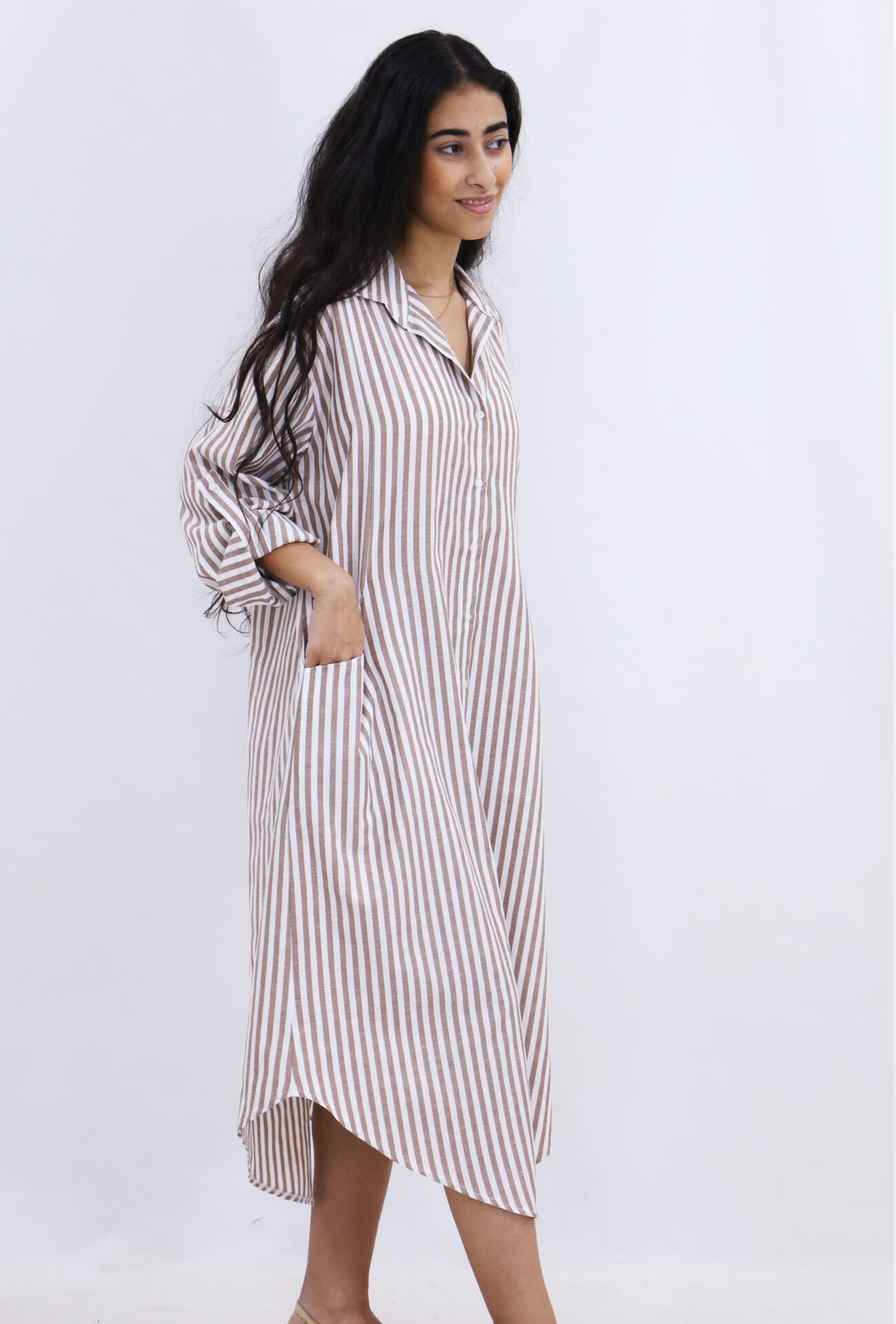 Coastal Stripe Oversized Shirt Dress - Image 5