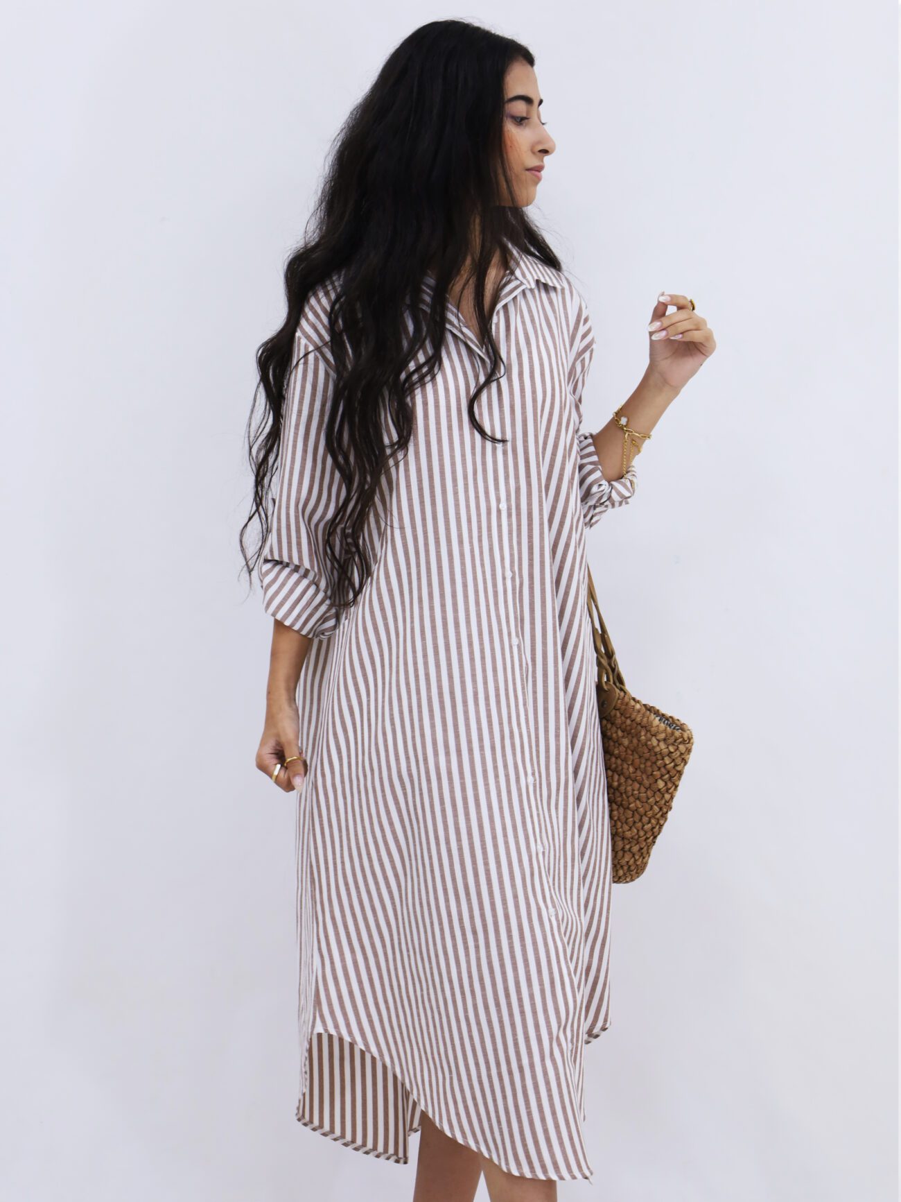 Coastal Stripe Oversized Shirt Dress - Image 6