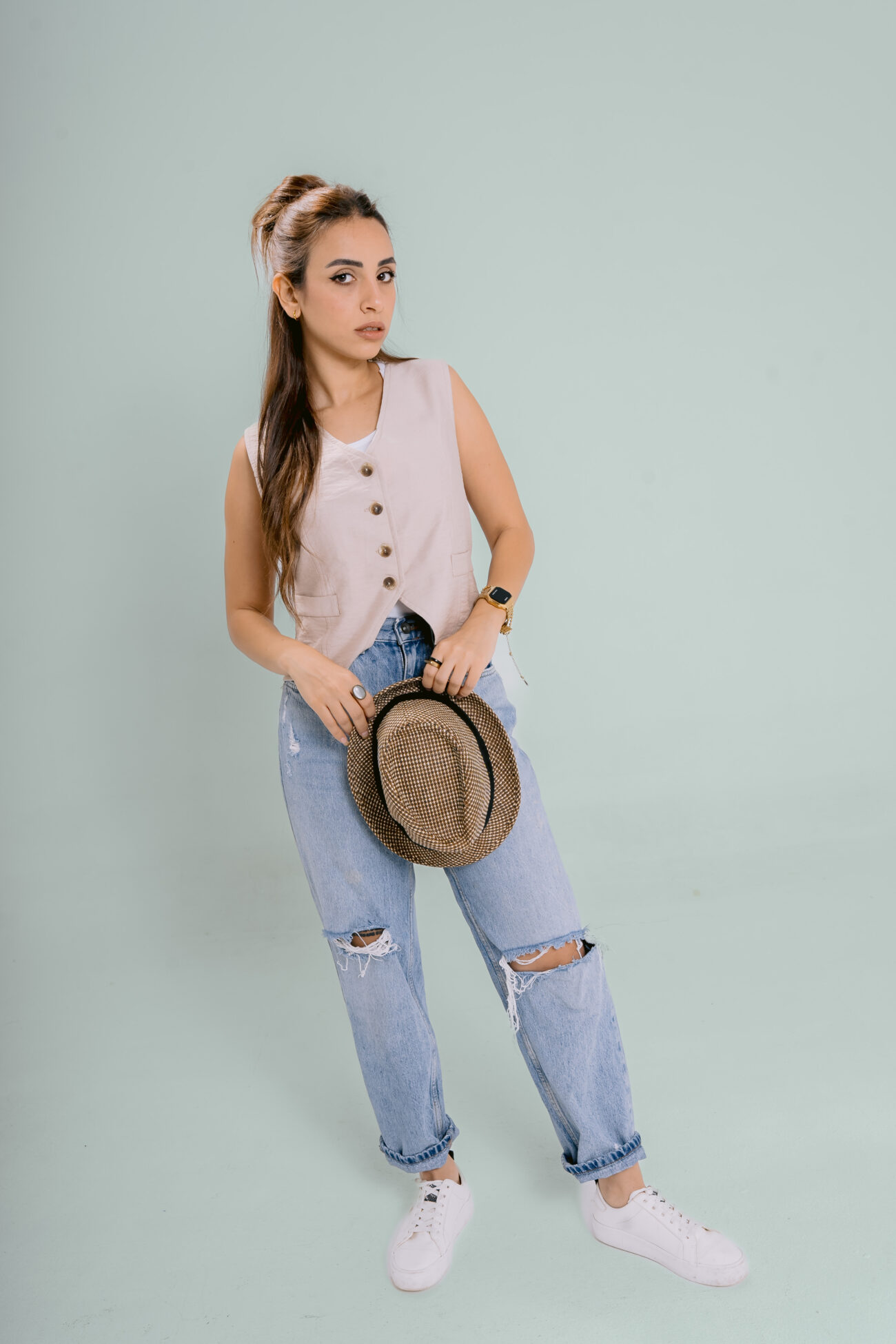 Desert Sand Cropped Vest - Image 4