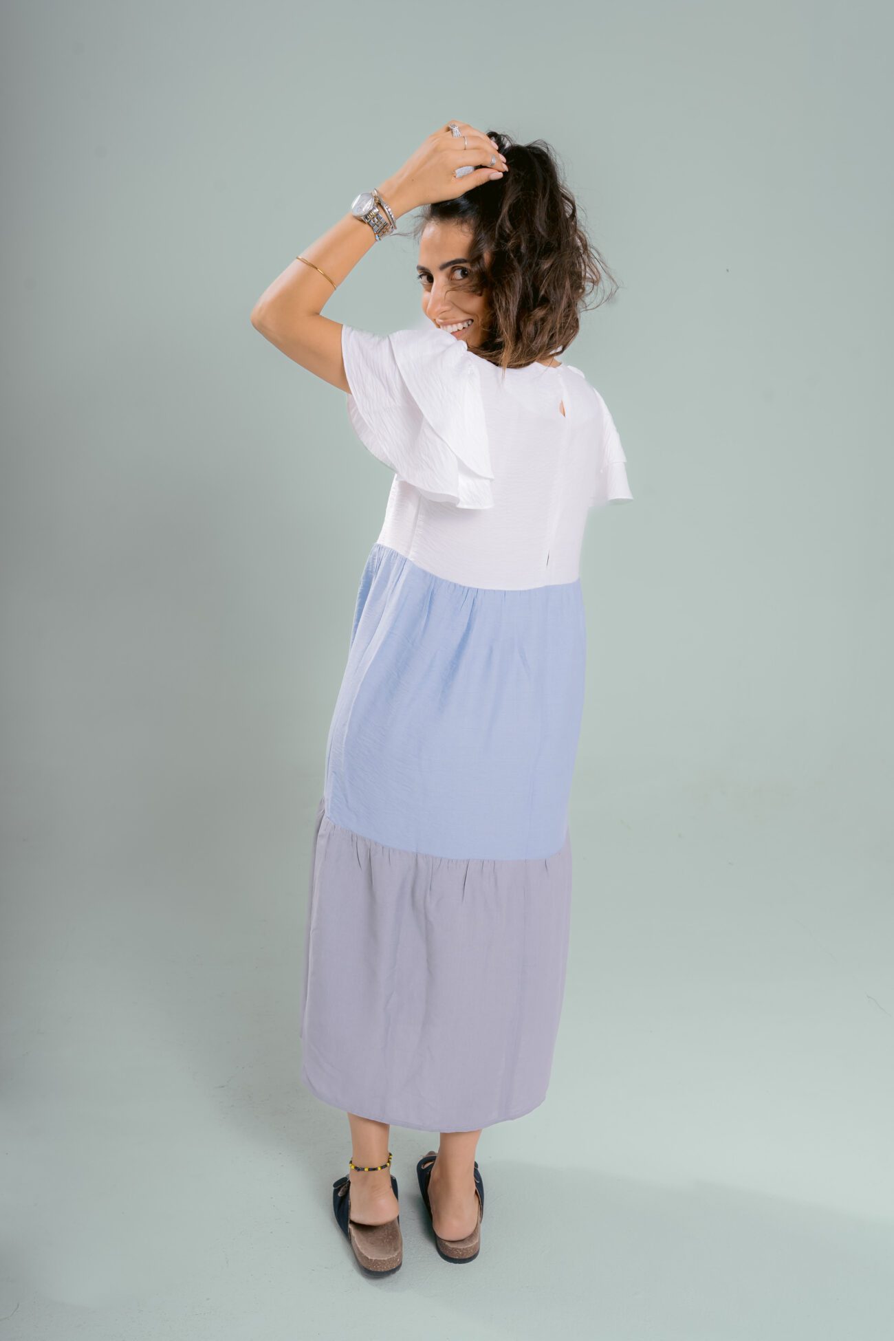 Tricolor Breeze Linen Dress - Image 5