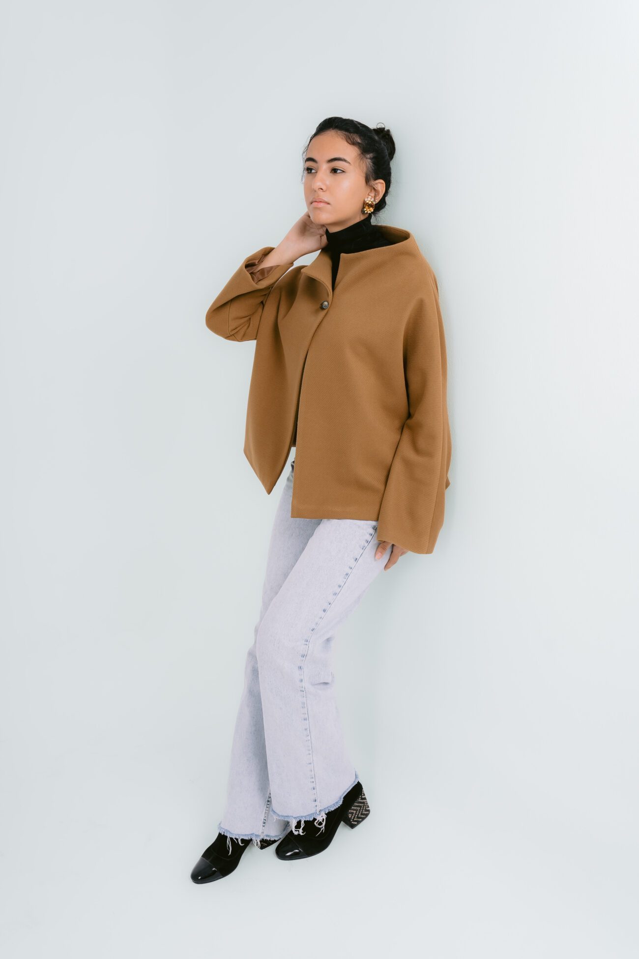 The Cropped Coat - Camel - Image 2