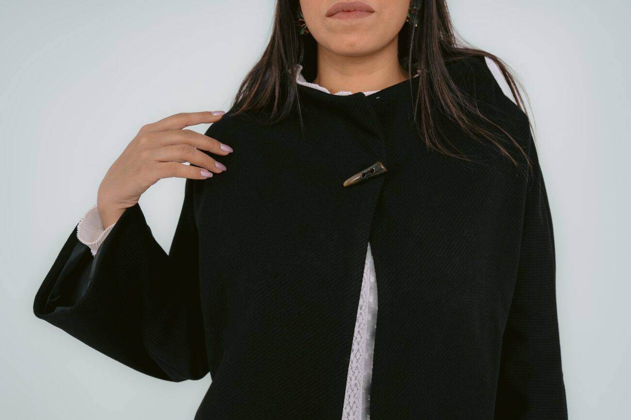 The Cropped Coat - Black - Image 3