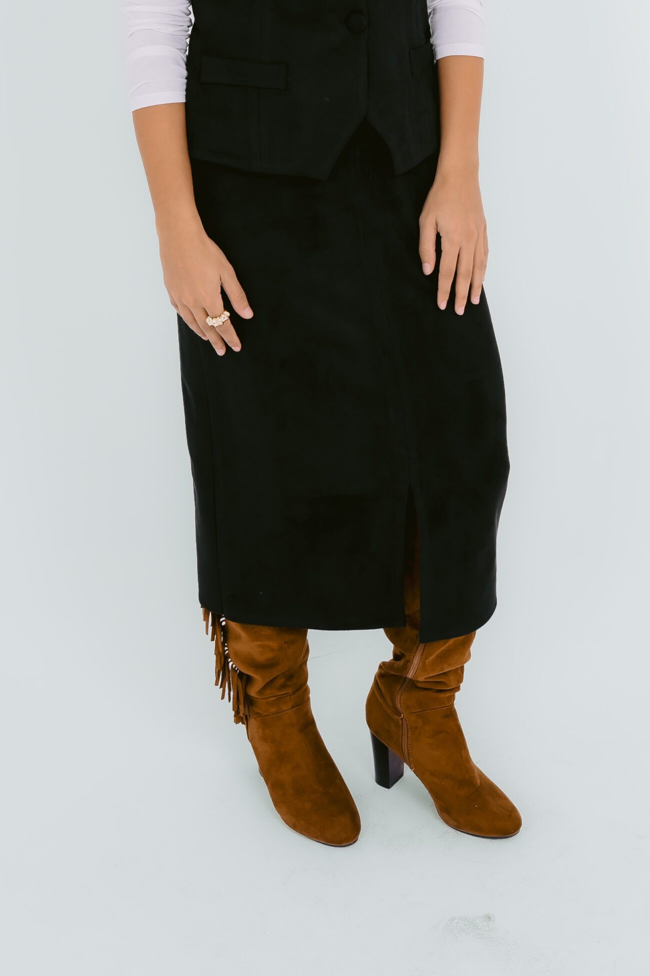 Black Classic A-Line Skirt - Image 2